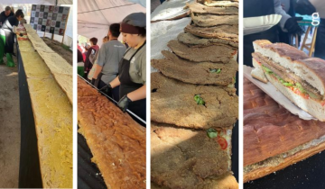 Imagen de Villa Gesell: hicieron un sándwich de milanesa de 20 metros y buscan ingresar al récord Guinness