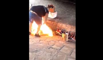 Imagen de Indignante: filmaron cómo prendieron fuego a dos personas que dormían en la calle