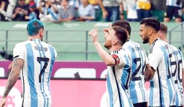 Imagen de Con un histórico golazo de Lionel Messi, Argentina derrotó 2-0 a Australia en China