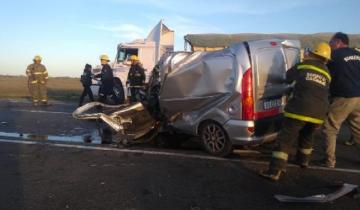 Imagen de Cuádruple choque sobre la Ruta 3: murió una mujer y hay dos heridos
