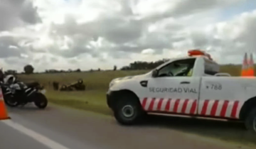 Imagen de Chascomús: un “banquinero” quiso escapar del control vehicular en la Ruta 2 y terminó volcando