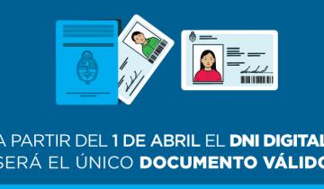 Imagen de A partir del 1 de abril el DNI digital será el único documento válido en el país