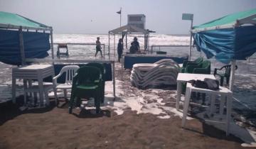 Imagen de Fuerte crecida en Mar del Plata causó problemas en los balnearios