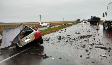 Imagen de Grave accidente en Las Flores: un muerto tras el choque entre un motor home y un automóvil en la Ruta 3