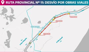Imagen de Ruta 11: advierten sobre un desvío en un tramo de la autovía Mar Chiquita-Villa Gesell