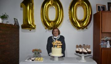 Imagen de Emocionante video: el festejo en plena pandemia de una tandilense que cumplió 100 años