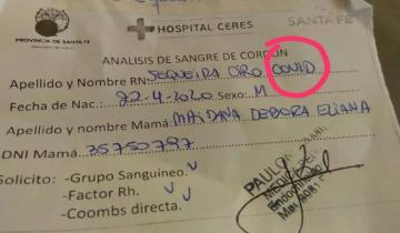 Imagen de Coronavirus: nació un bebé y lo llamaron Ciro Covid