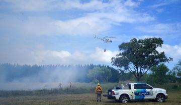 Imagen de Villa Gesell: se logró controlar el incendio forestal en los médanos del norte